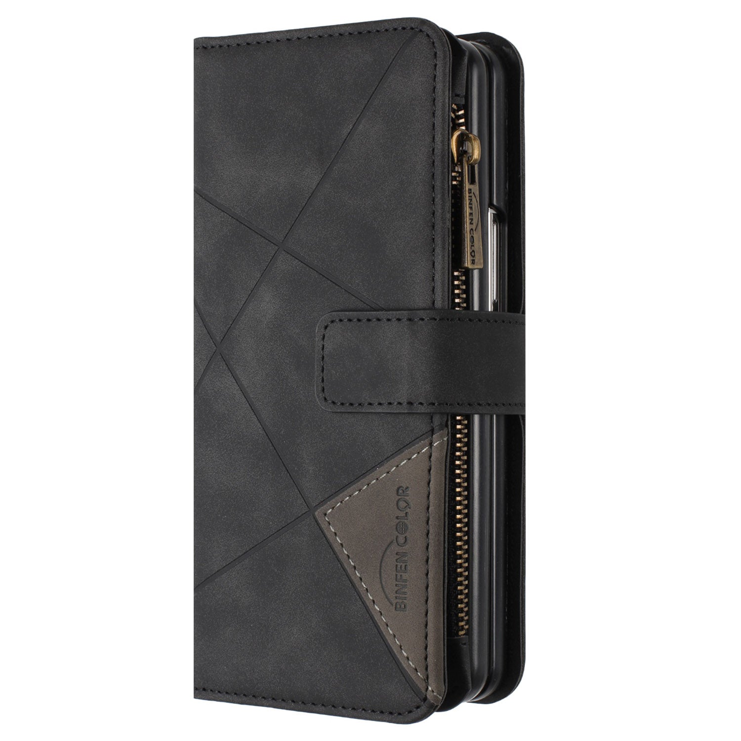 BINFEN COLOR For Samsung Galaxy Z Fold4 5G Imprinted Line Zipper Pocket Case PU Leather Stand Wallet Phone Cover BINFEN COLOR For Samsung Galaxy Z Fold4 5G Imprinted Line Zipper Pocket Case PU Leather Stand Wallet Phone Cover